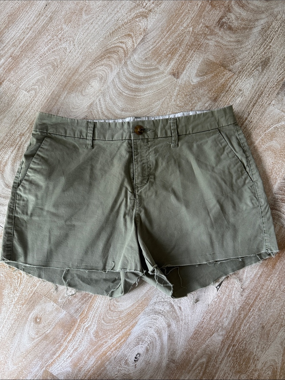 Old Navy khaki cutoffs